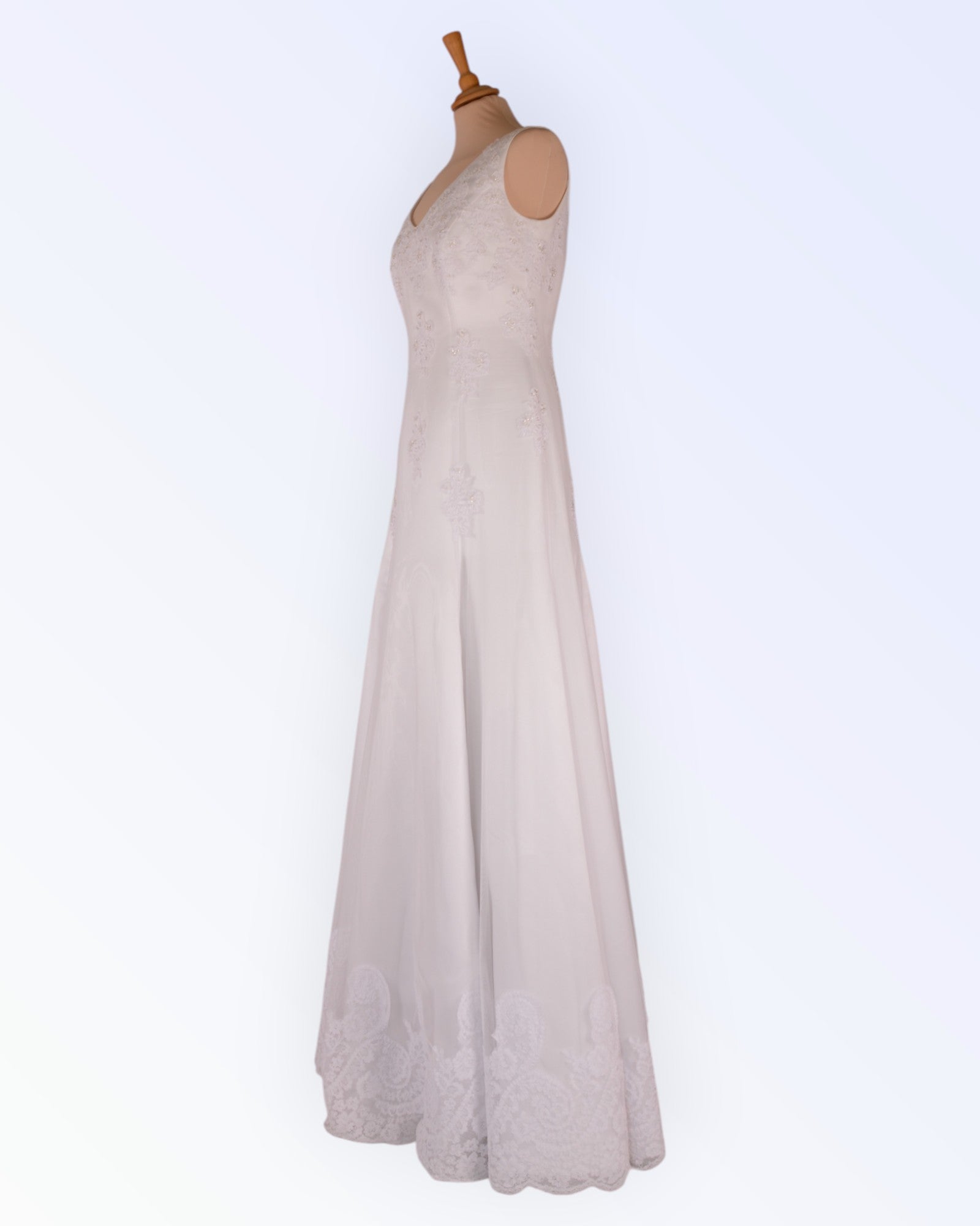 White tulle wedding dress