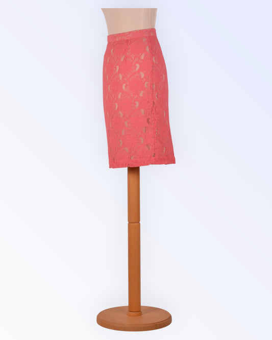 H&M Conscious*Collection pink lace pencil skirt