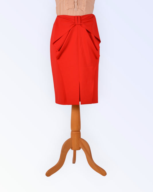 Lasagrada red pencil skirt