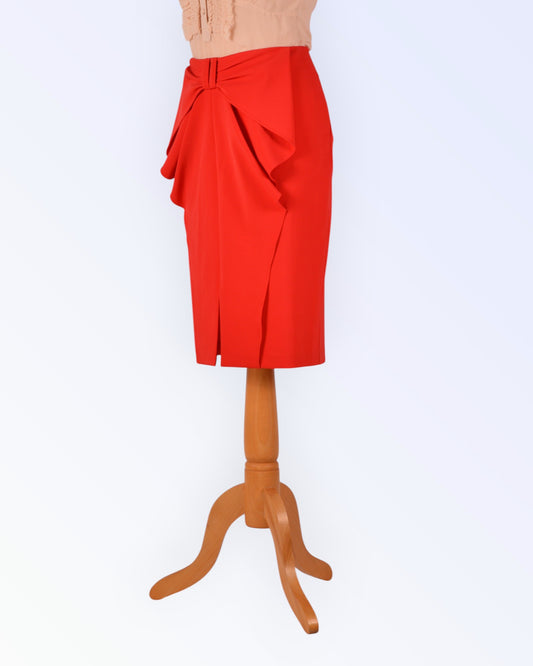 Lasagrada red pencil skirt