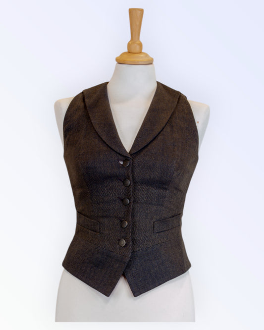 Brown women's vest