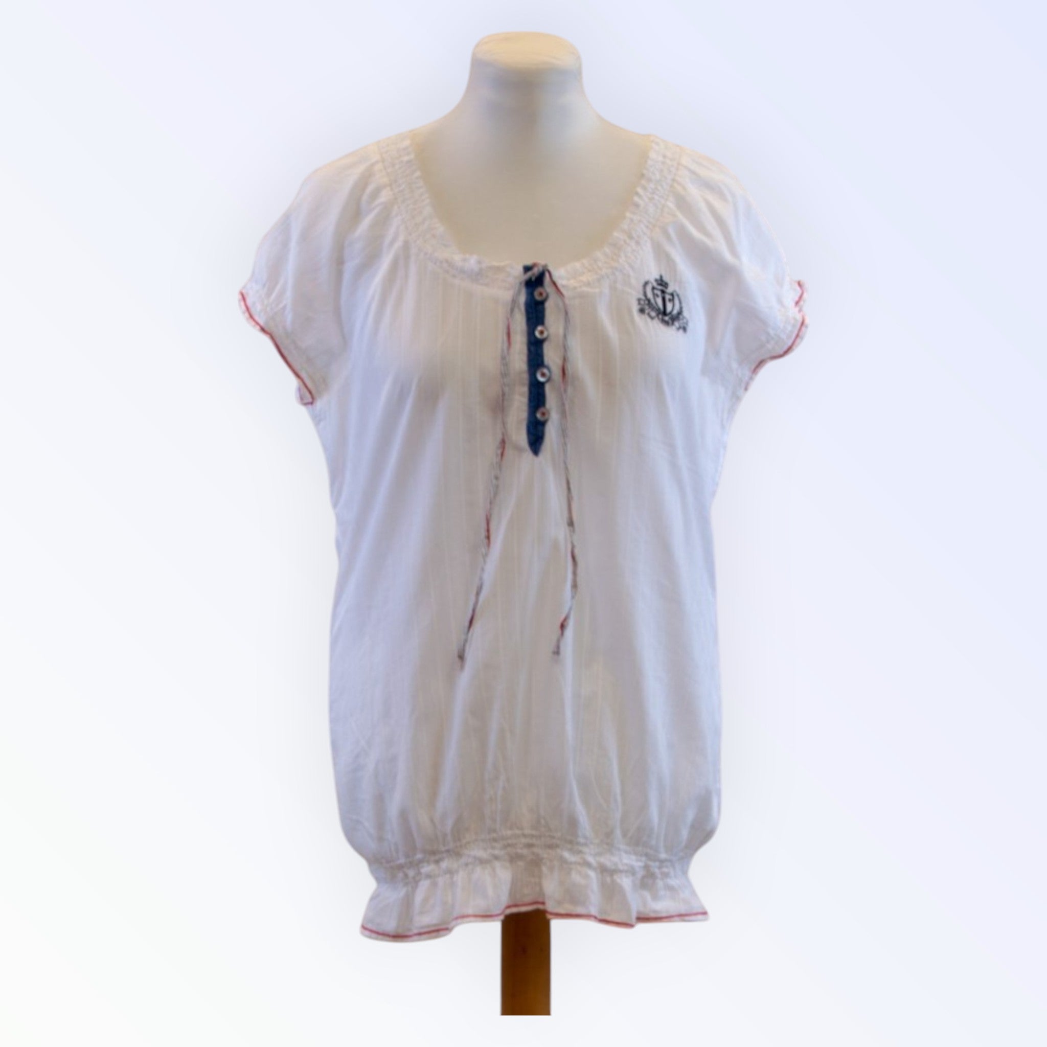 Soccx white cotton blouse