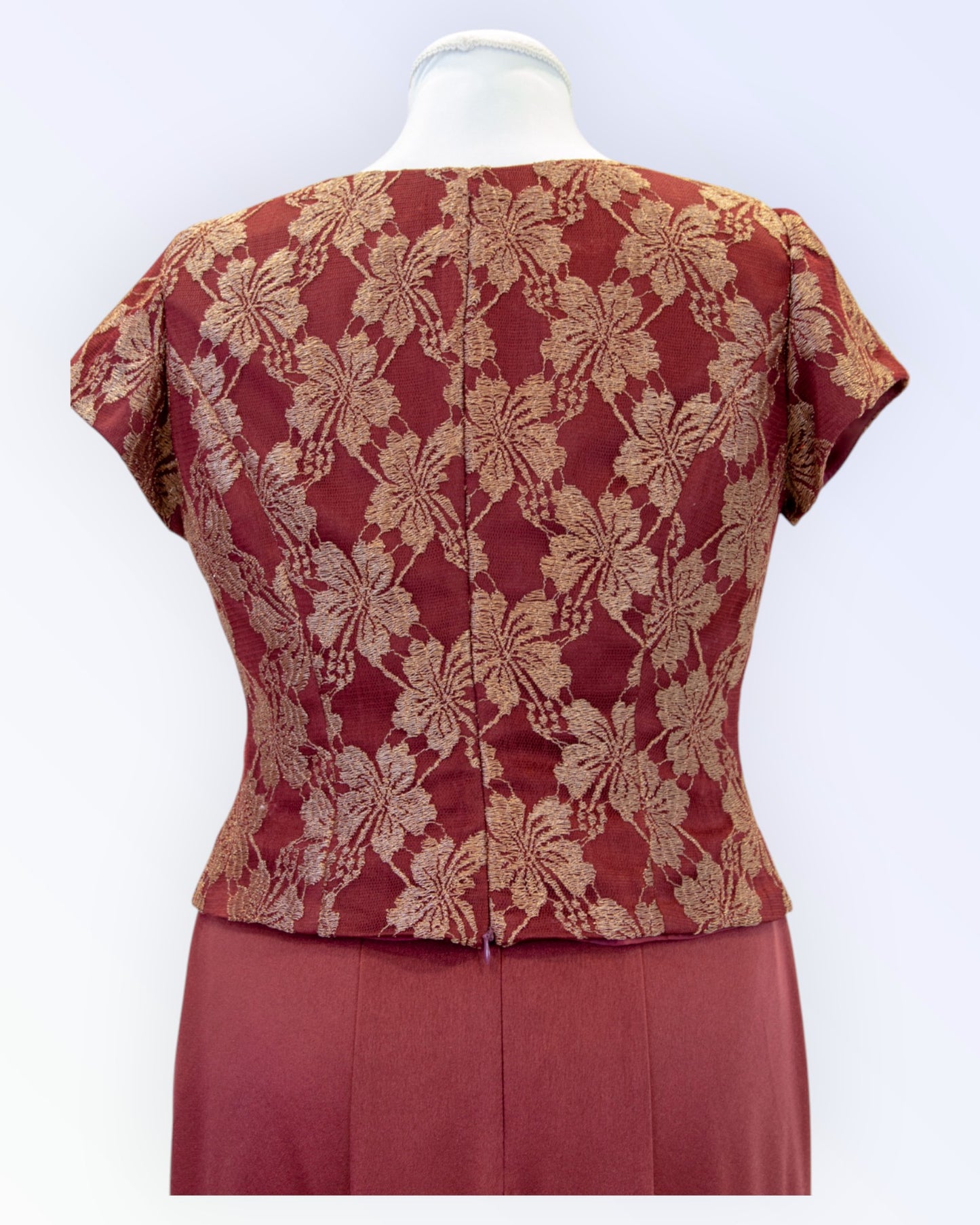 Burgundy party top