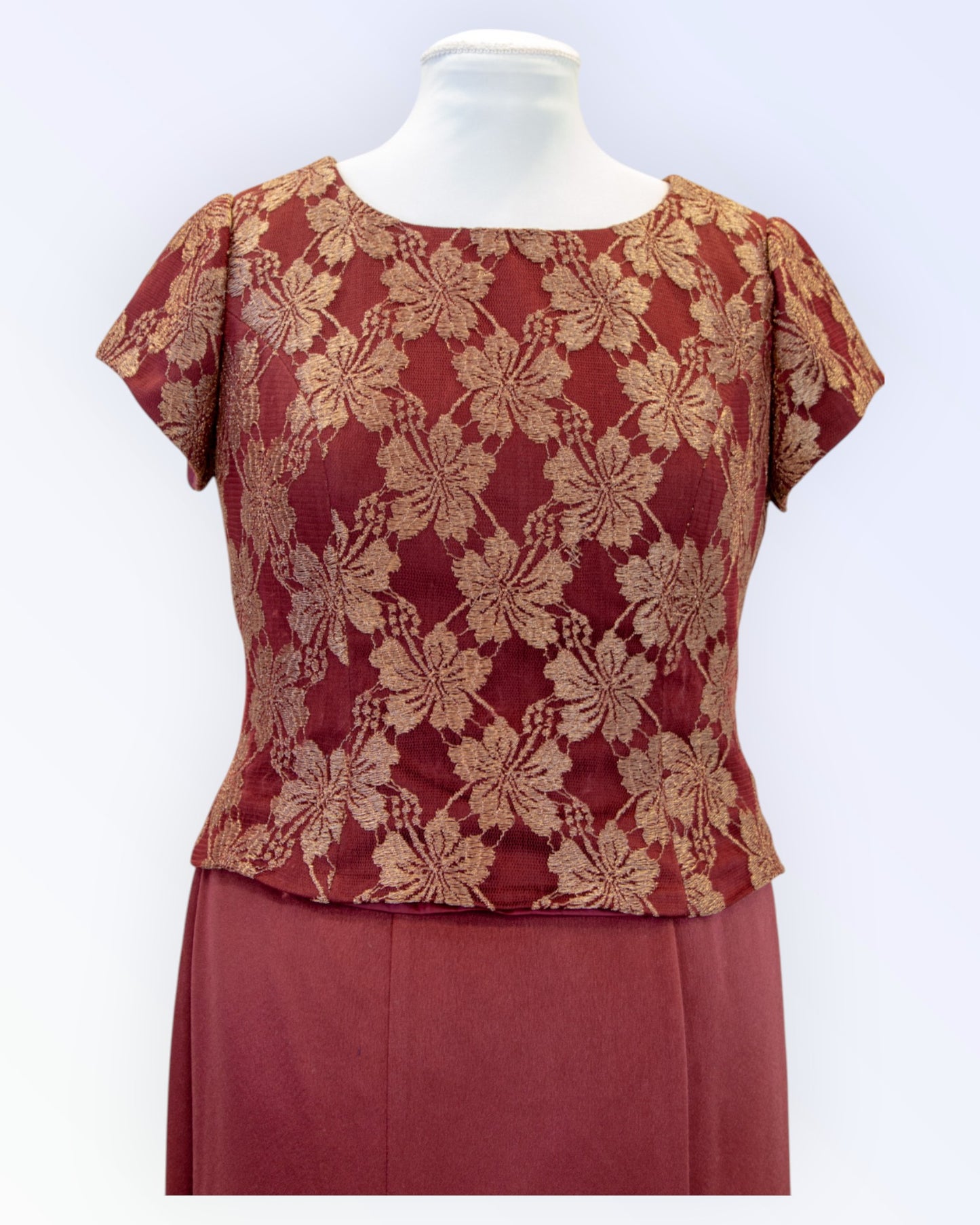 Burgundy party top