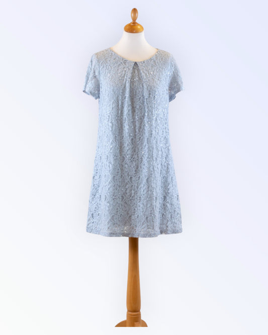 Rinascimento grey lace party dress