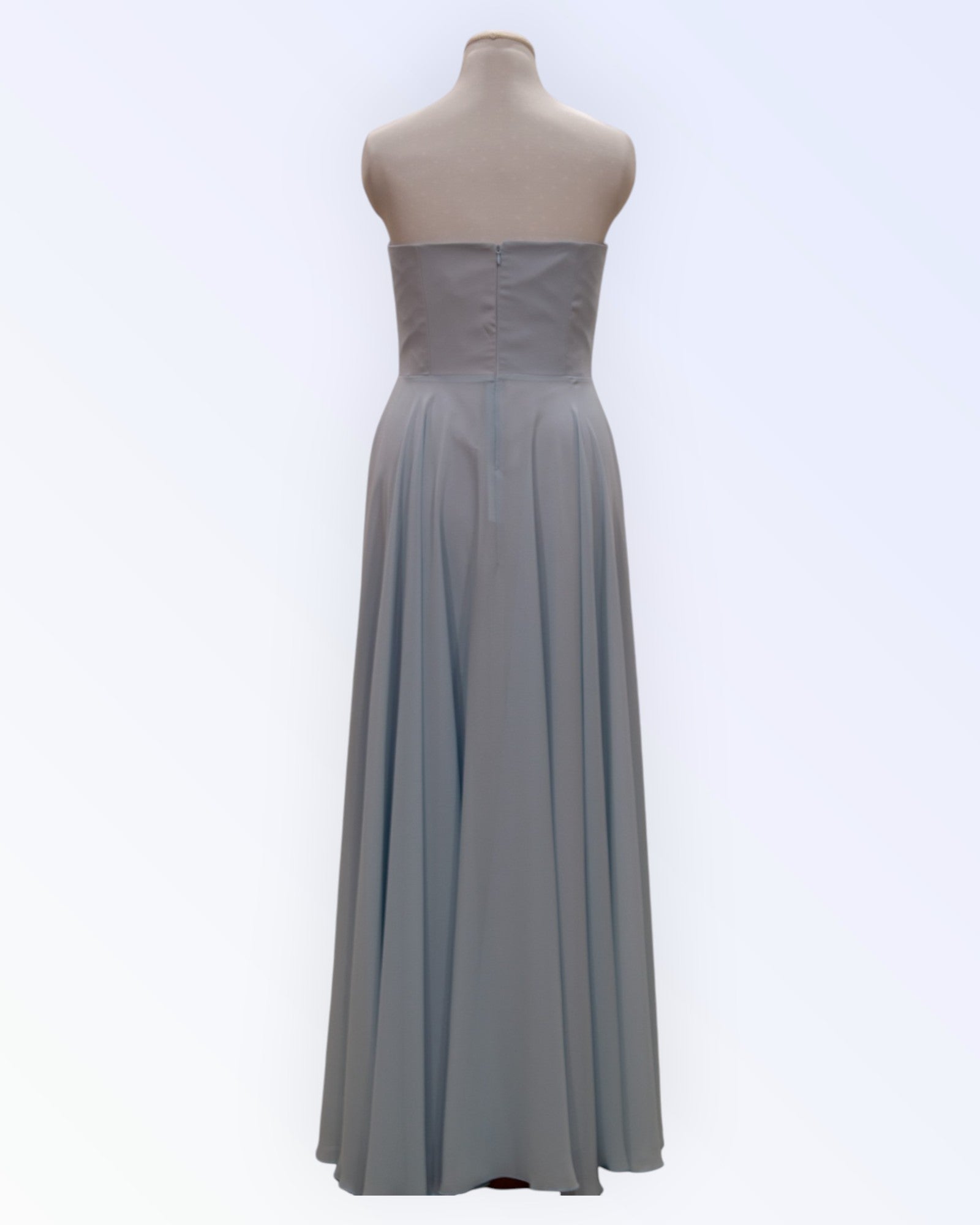 Light blue chiffon long formal dress