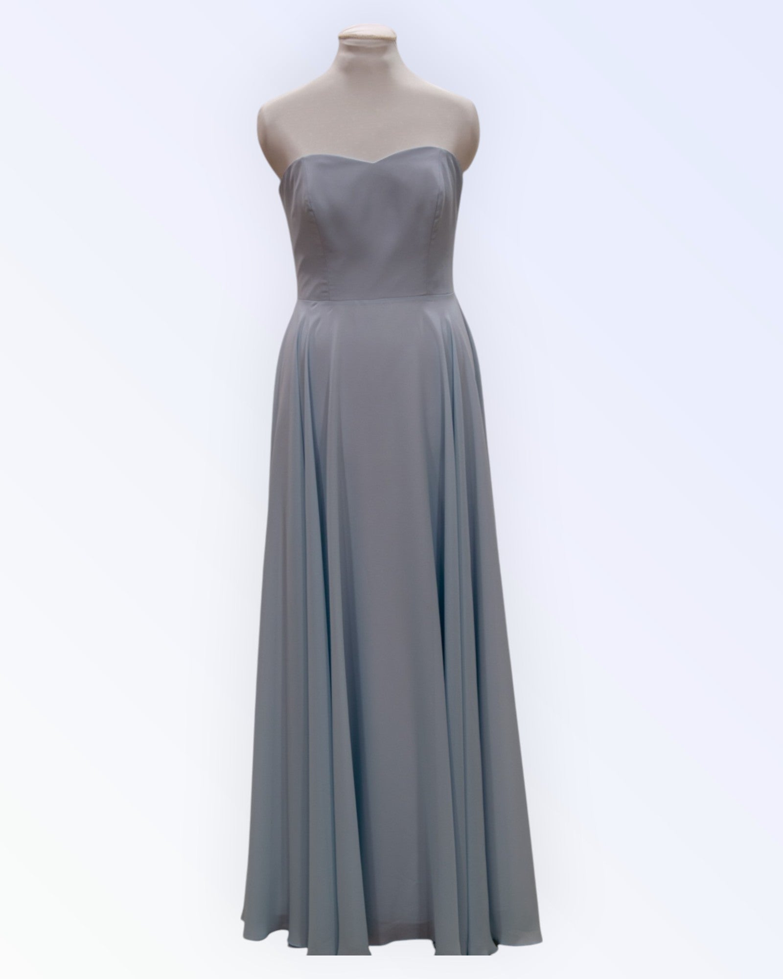 Light blue chiffon long formal dress