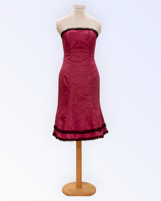 Ruby red taffeta dress