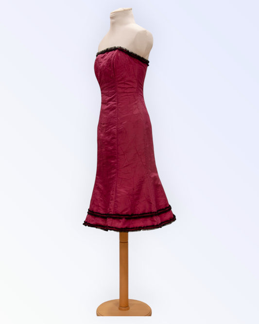 Ruby red taffeta dress