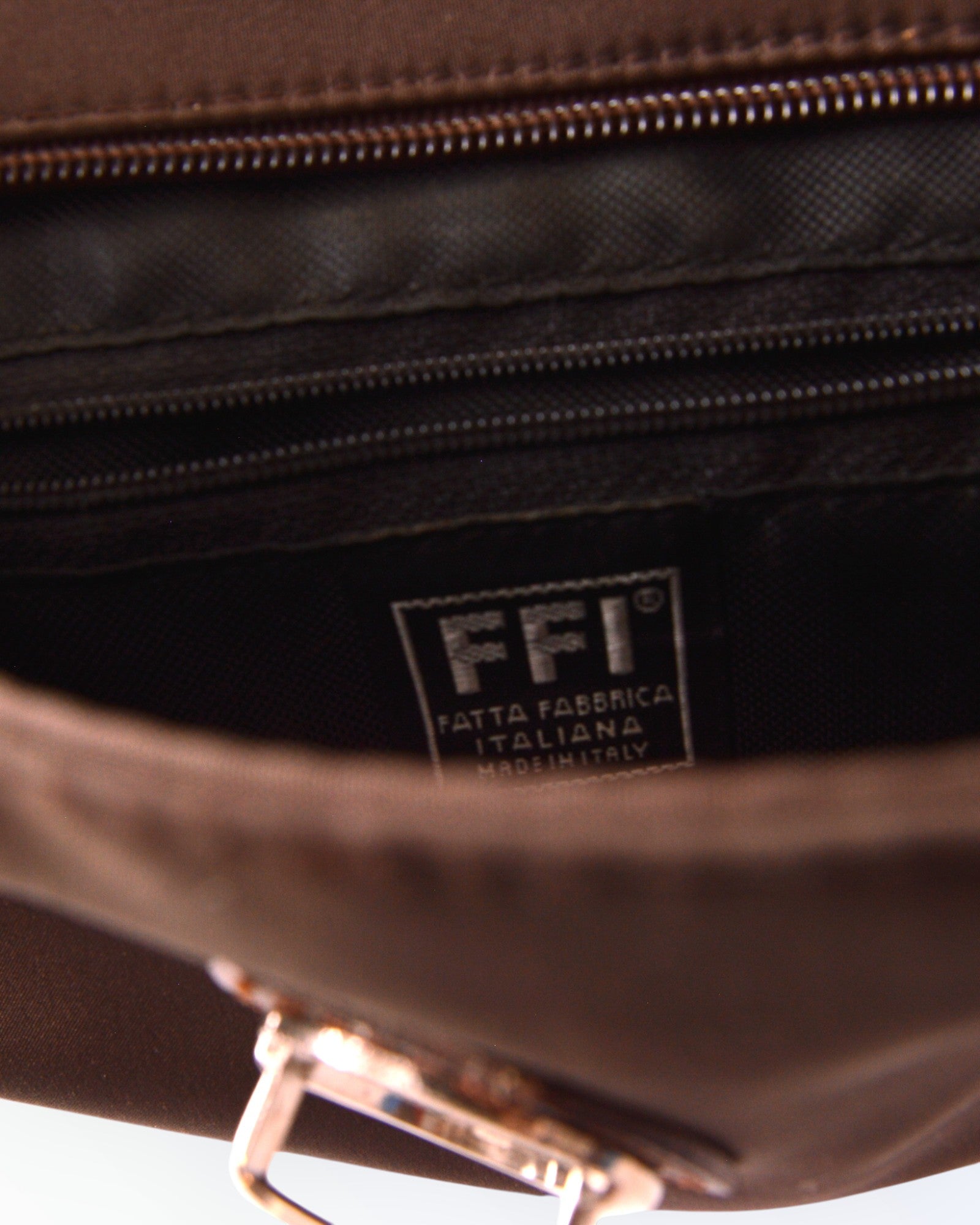 FFI Fatta Fabrica Italiana pruun käekott