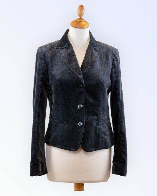 Marc Aurel grey velvet blazer