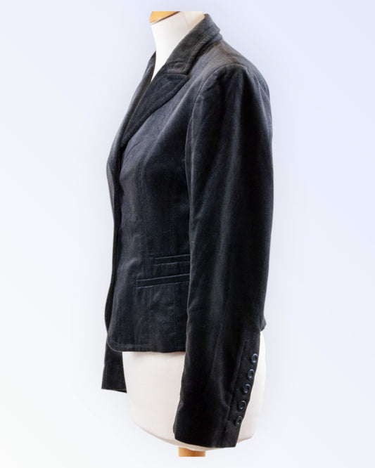 Marc Aurel grey velvet blazer