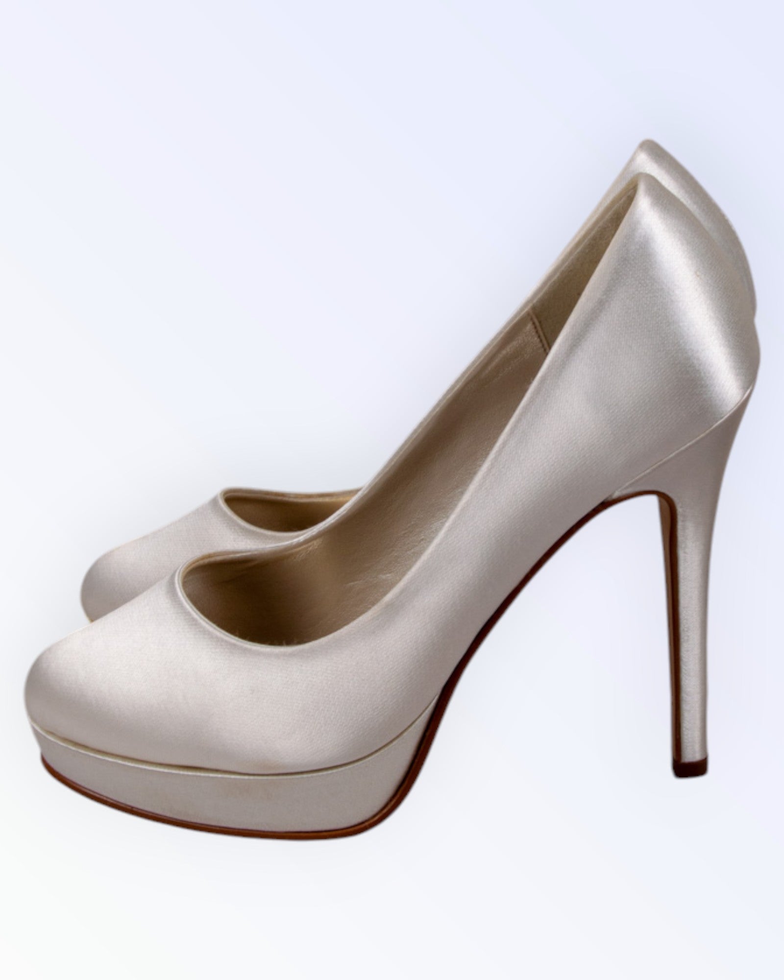 Rainbow satin wedding shoes