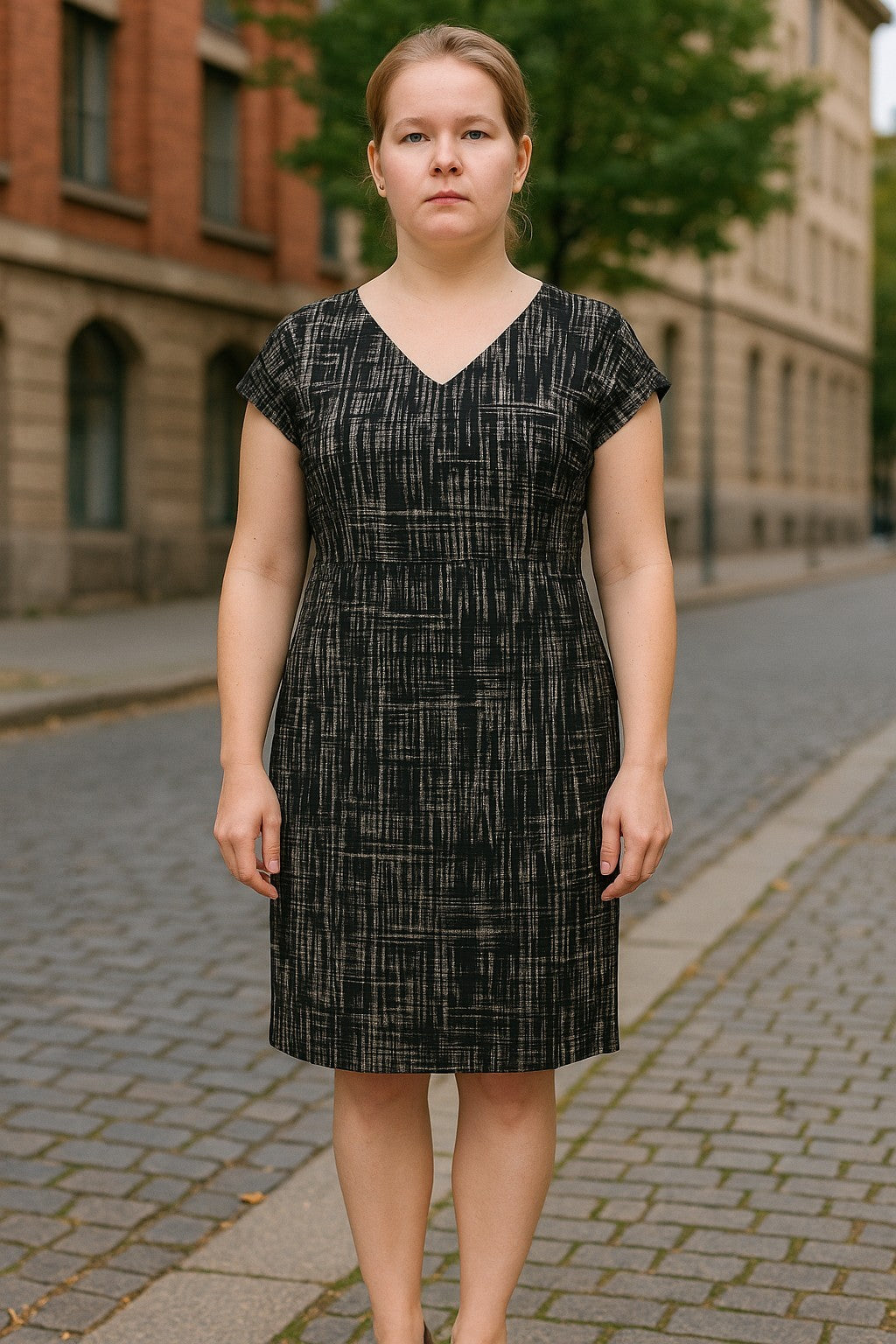 Stockh lm must-valge kleit