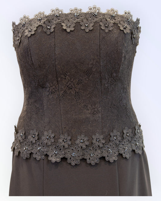 Black lace corset