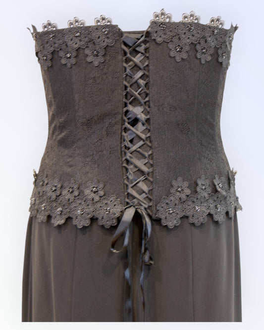 Black lace corset