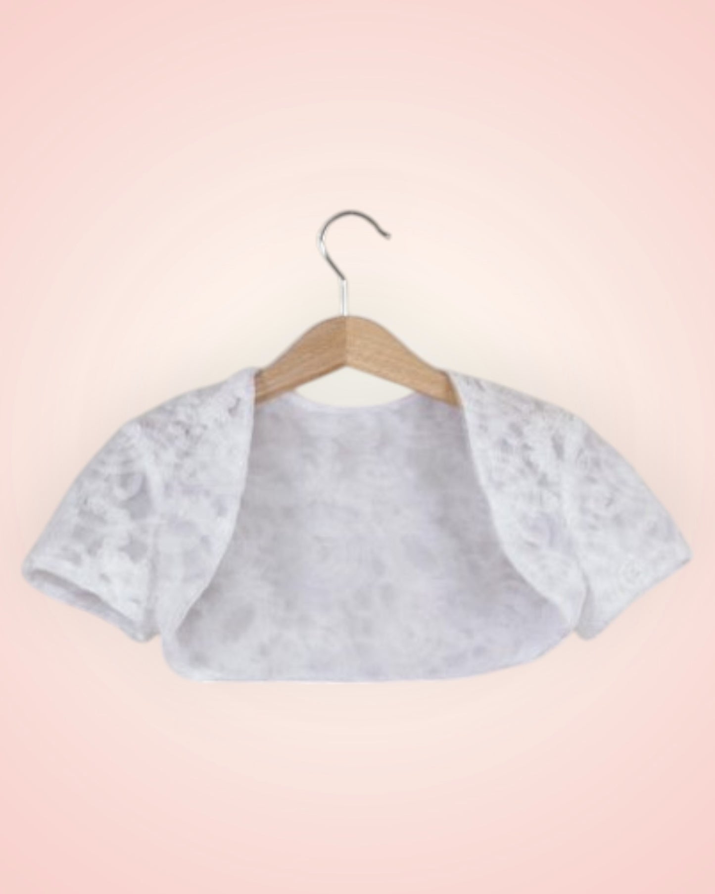 White lace bolero jacket for girls