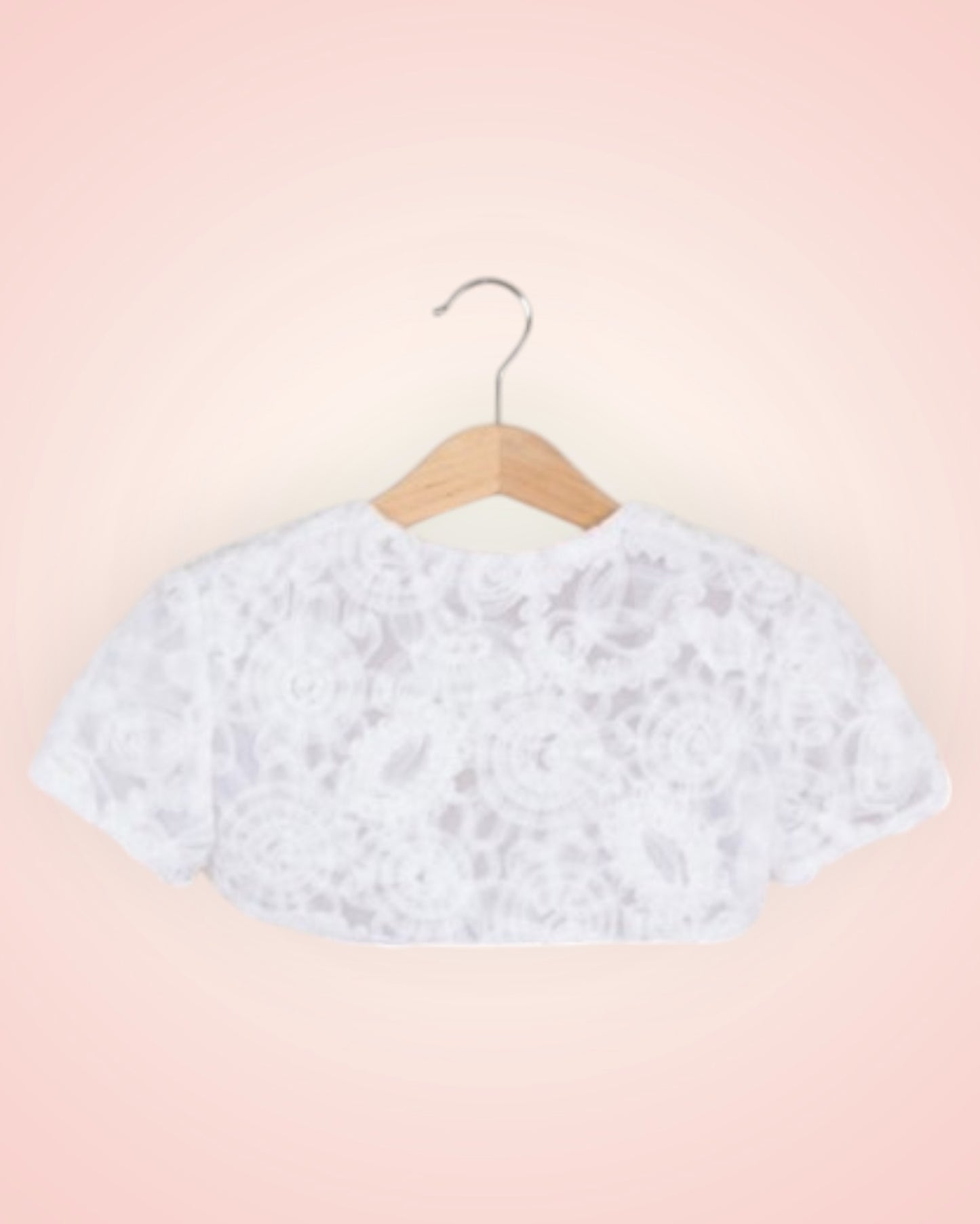White lace bolero jacket for girls