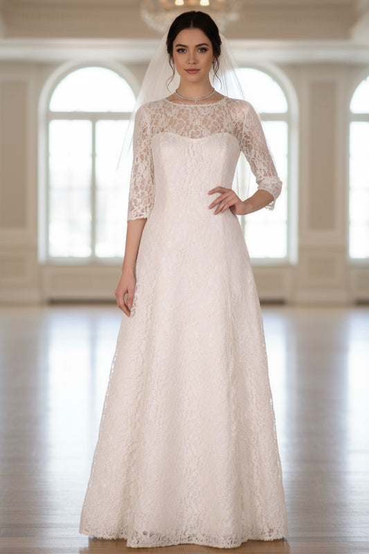Classic lace wedding dress
