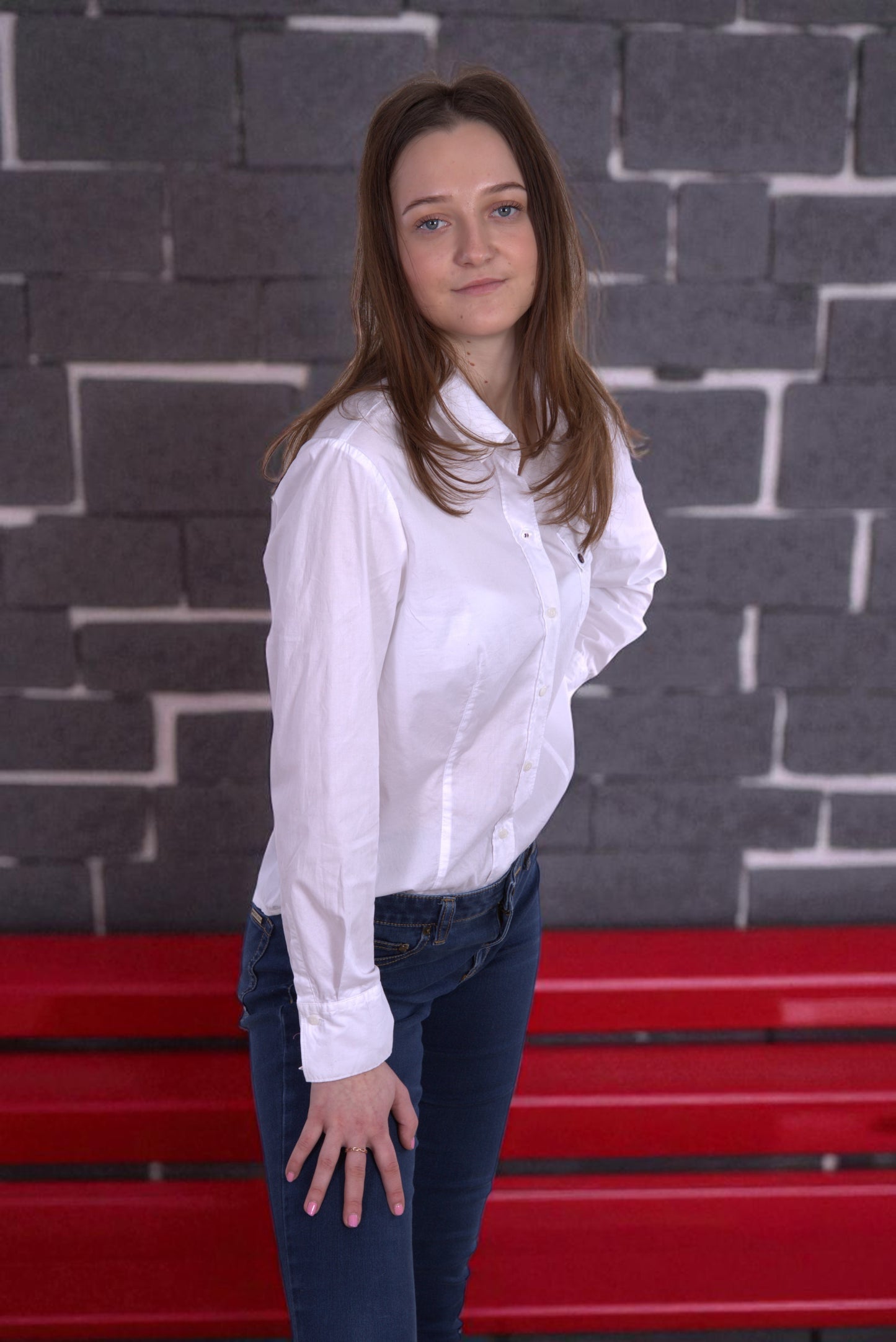 Hirsch white shirt blouse