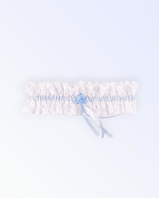 White lace garter