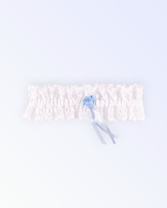White lace garter