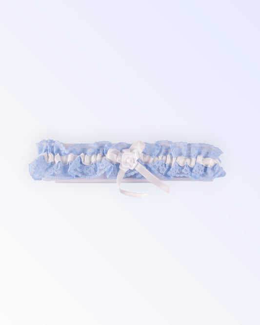 Light blue lace garter