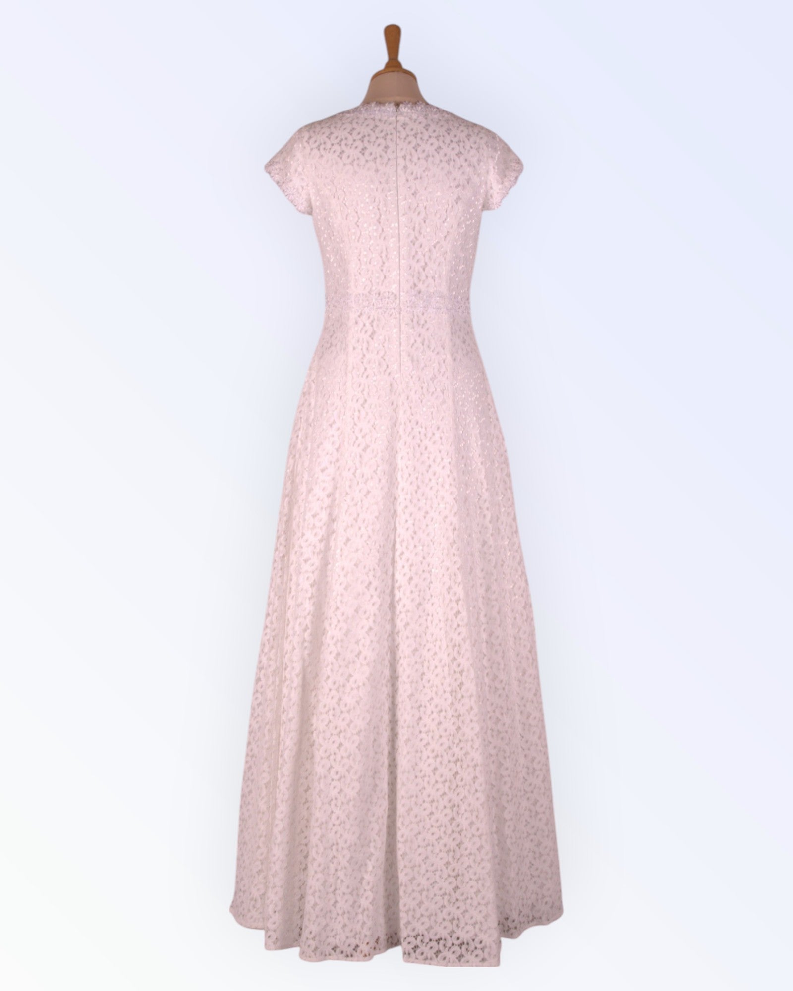 White lace empire-cut wedding dress