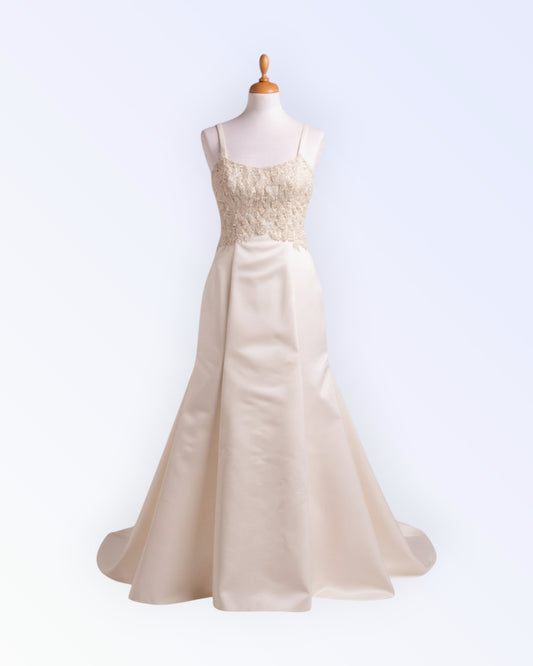 Satin wedding dress