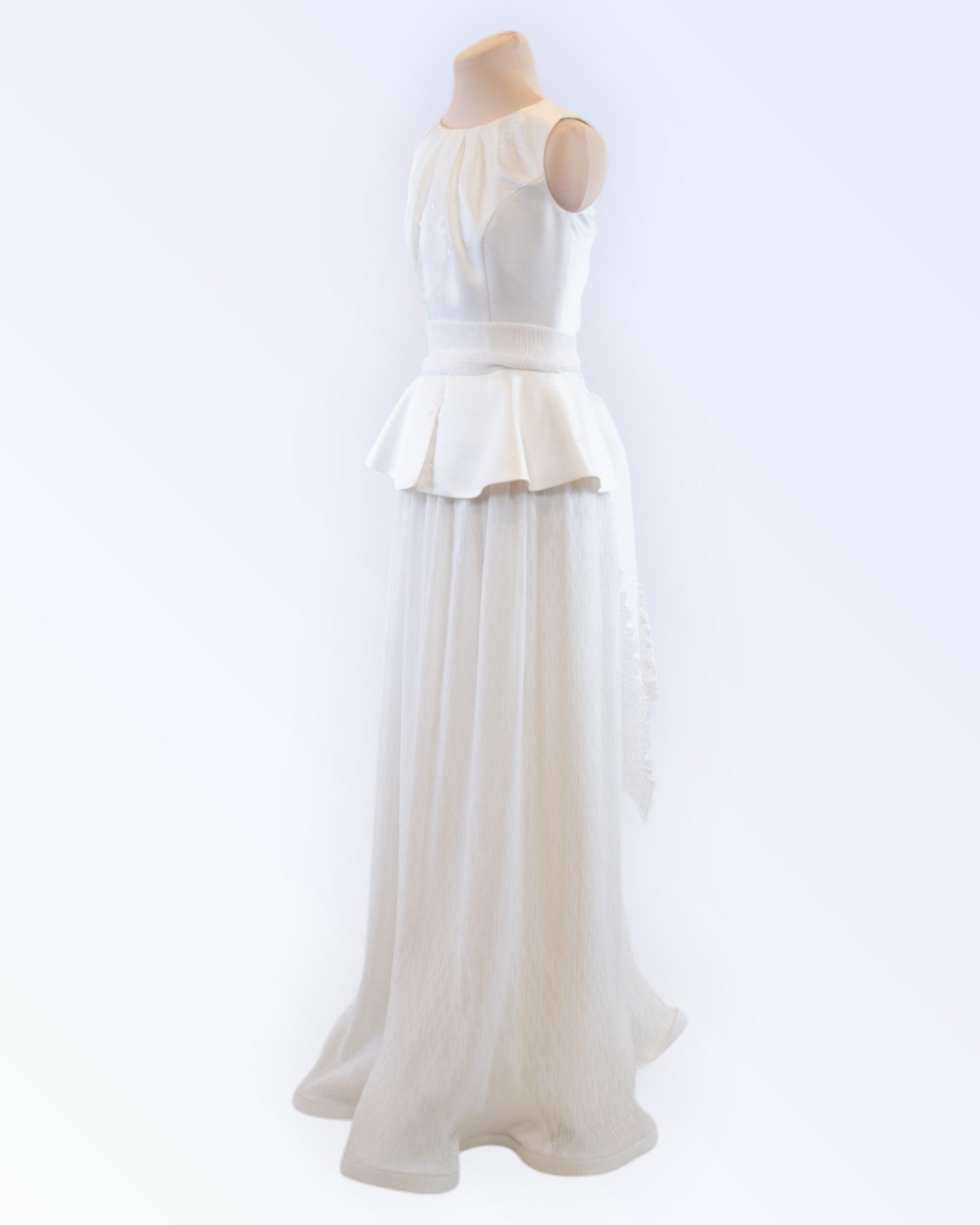 Peplum wedding dress