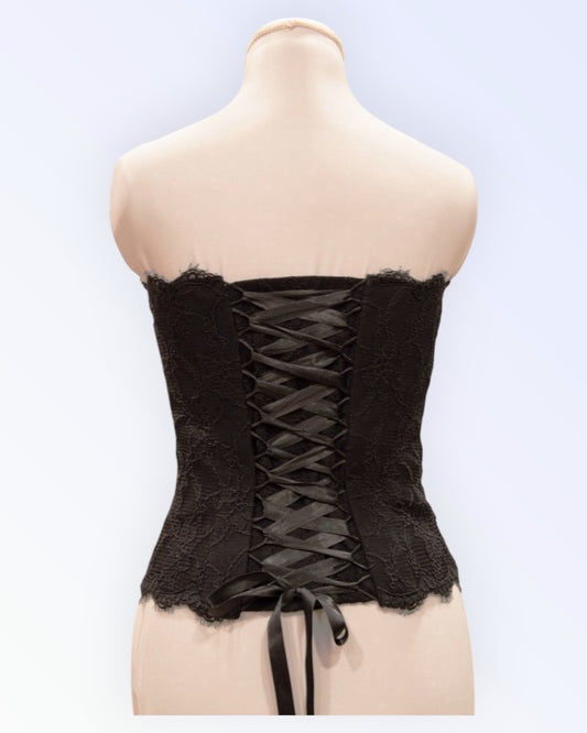 Black lace corset