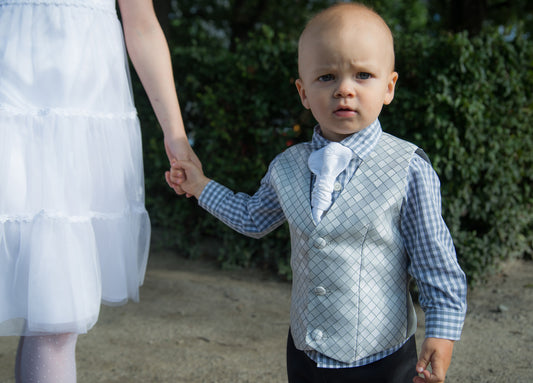 Boys' grey formal vest