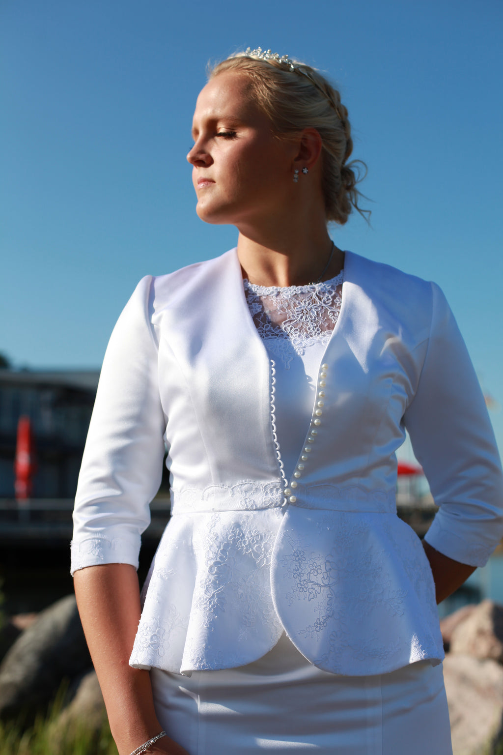 Festive white jacket