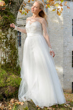 Fluffy off-white tulle skirt