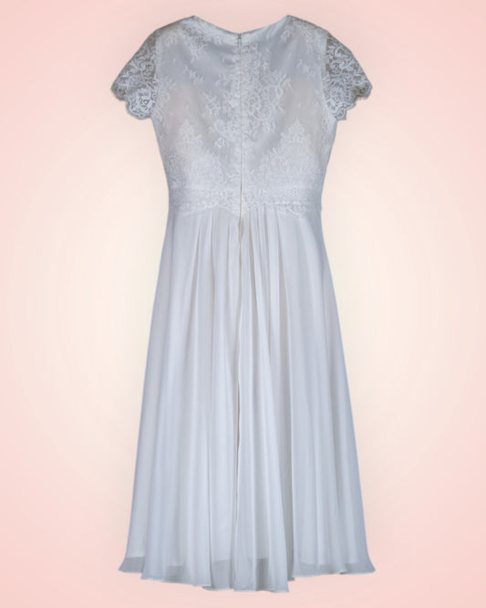 Girls' off-white formal dress
