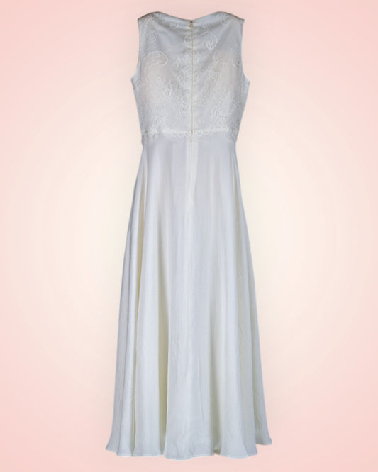 Girls' off-white formal dress
