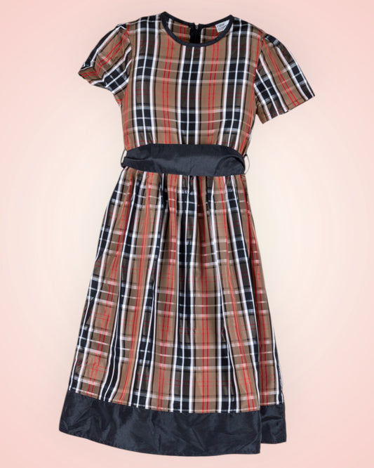 New Come girls' plaid party dress