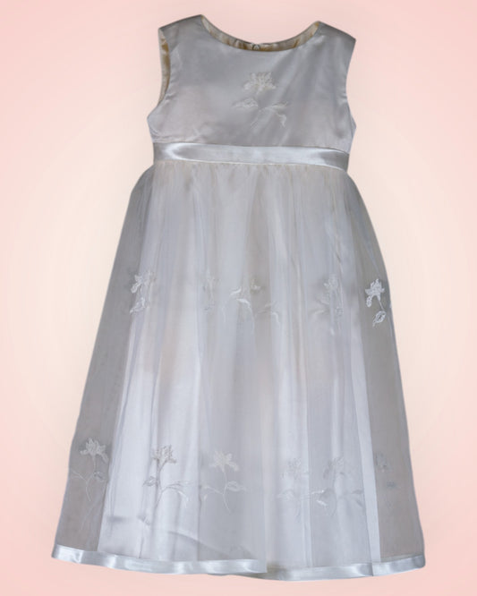 Off-white party dress for little girls