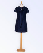 Navy blue lace mini dress