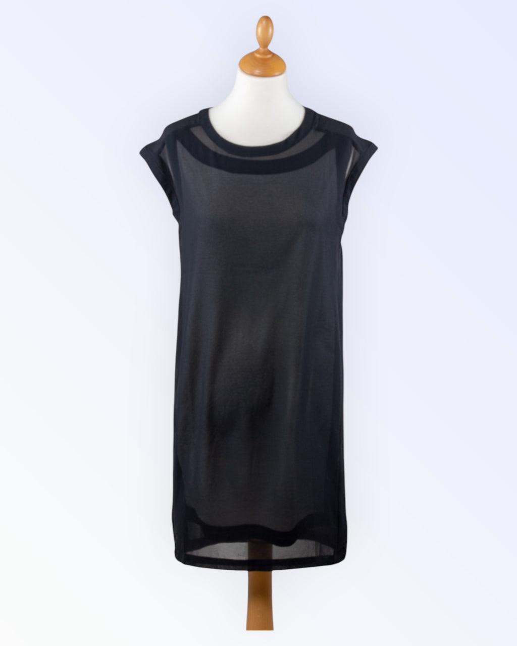 Crocker Apparel black chiffon tunic