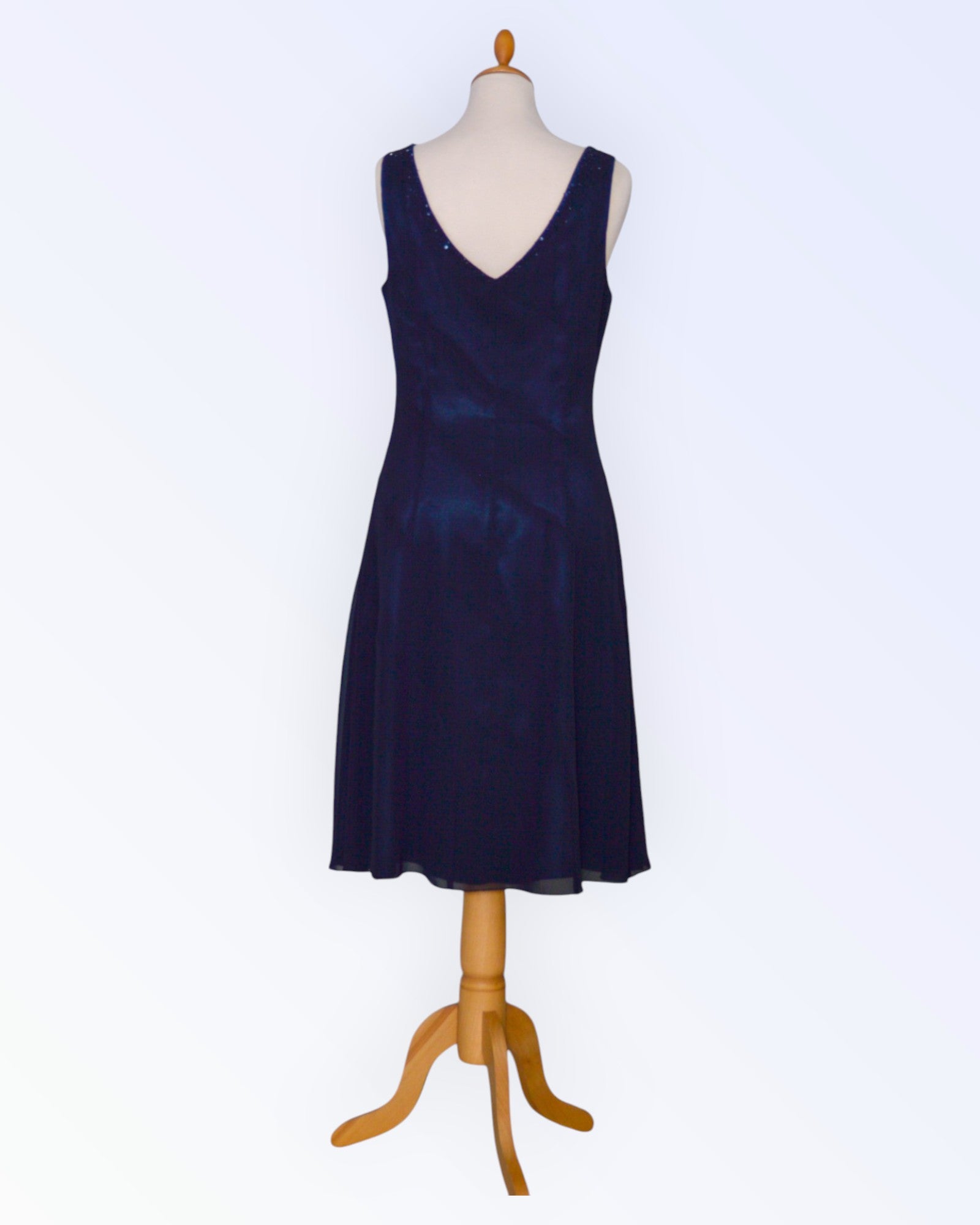 Asable navy blue chiffon dress