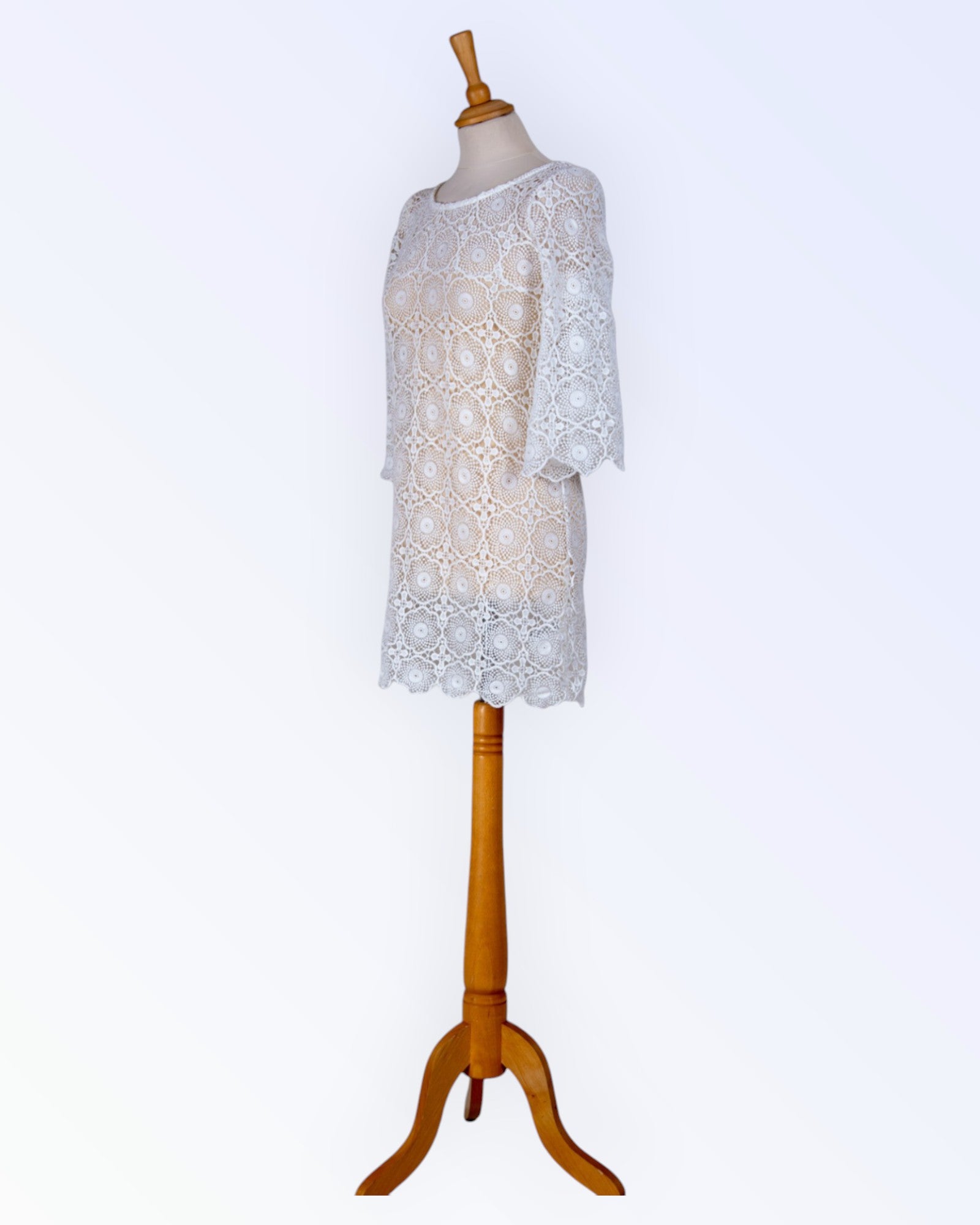 H&M valkoinen pitsitunika