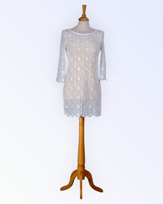 H&amp;M white lace tunic