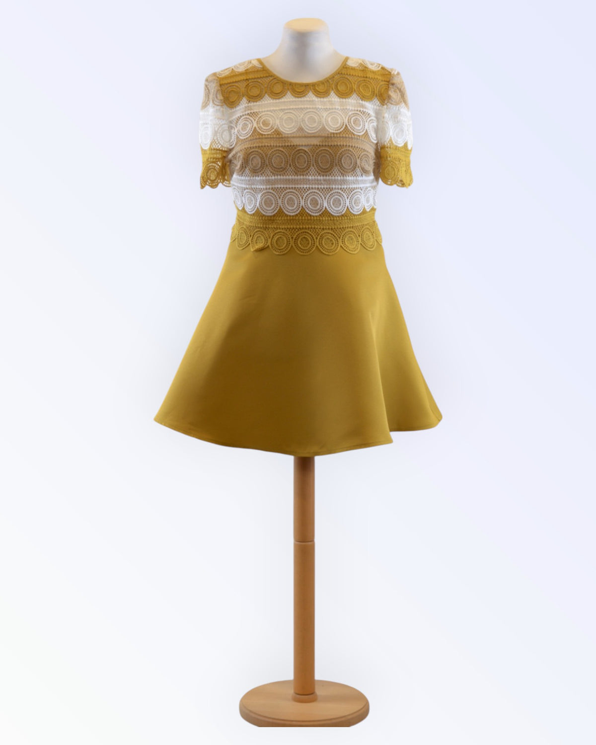 Little Mistress mustard yellow cocktail dress – vintage and retro clothing online store