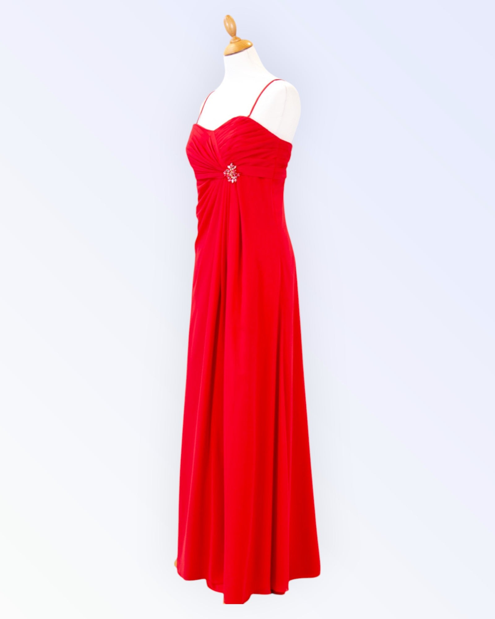 Alexia red chiffon dress