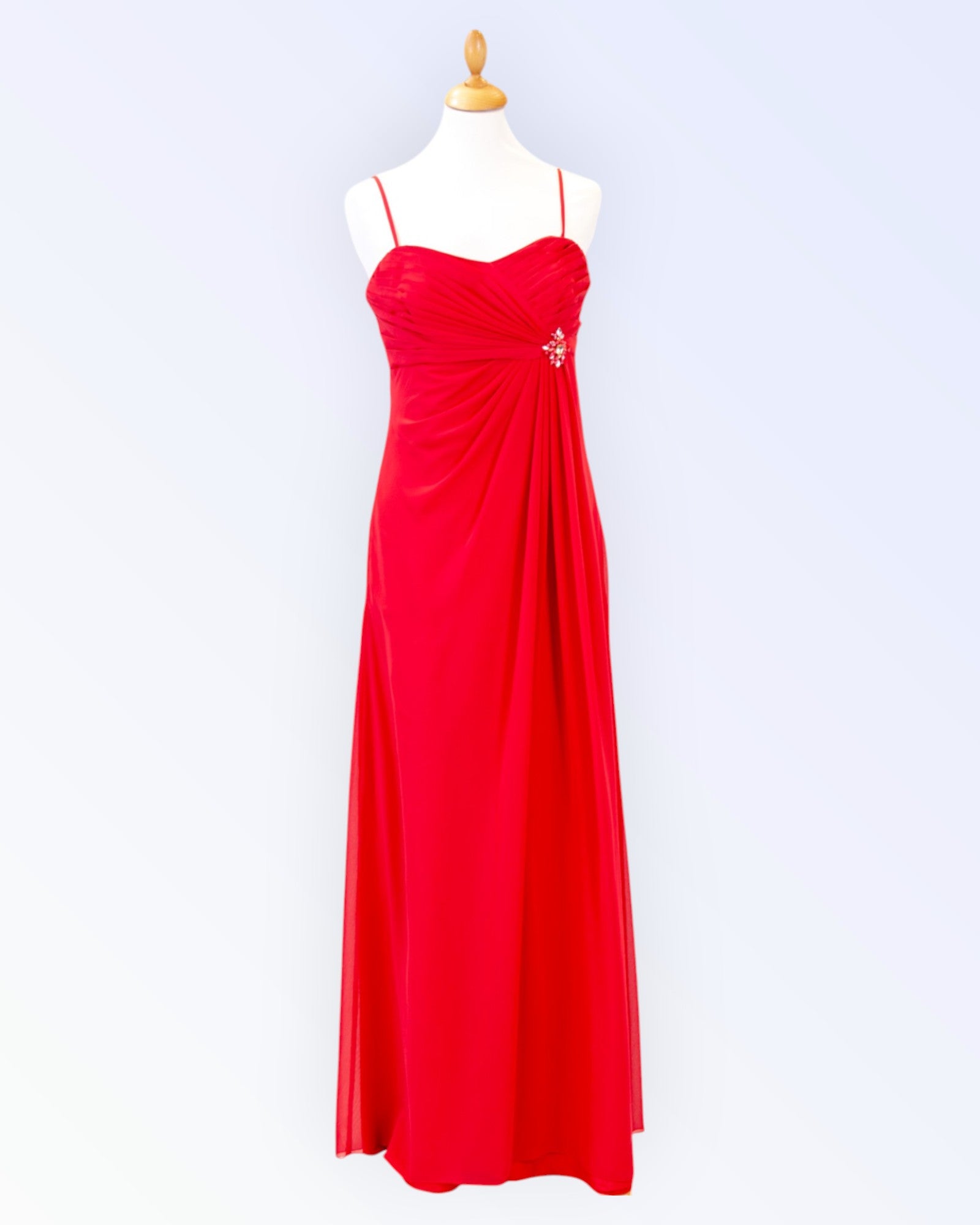 Alexia red chiffon dress