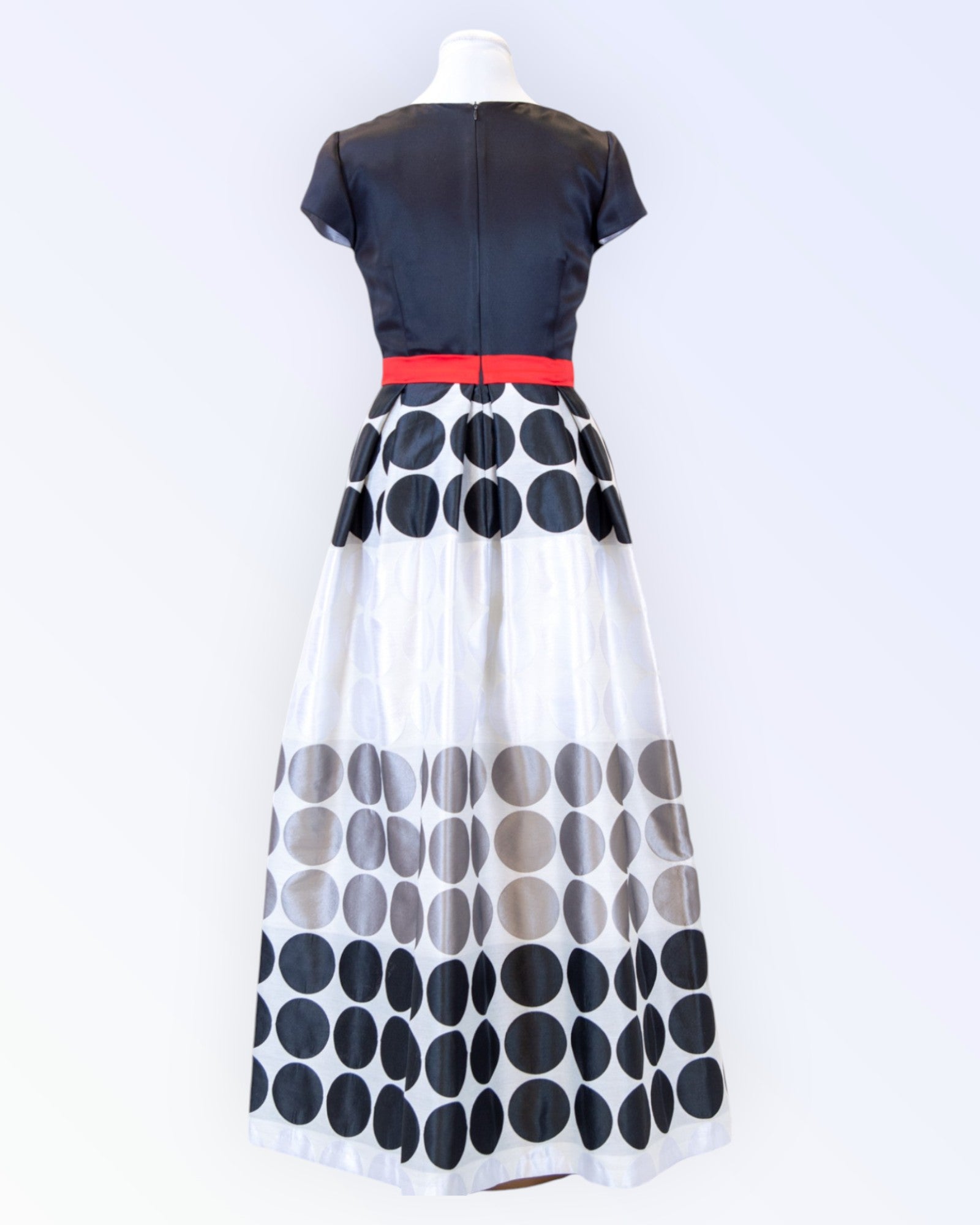 Long formal dress with brocade skirt