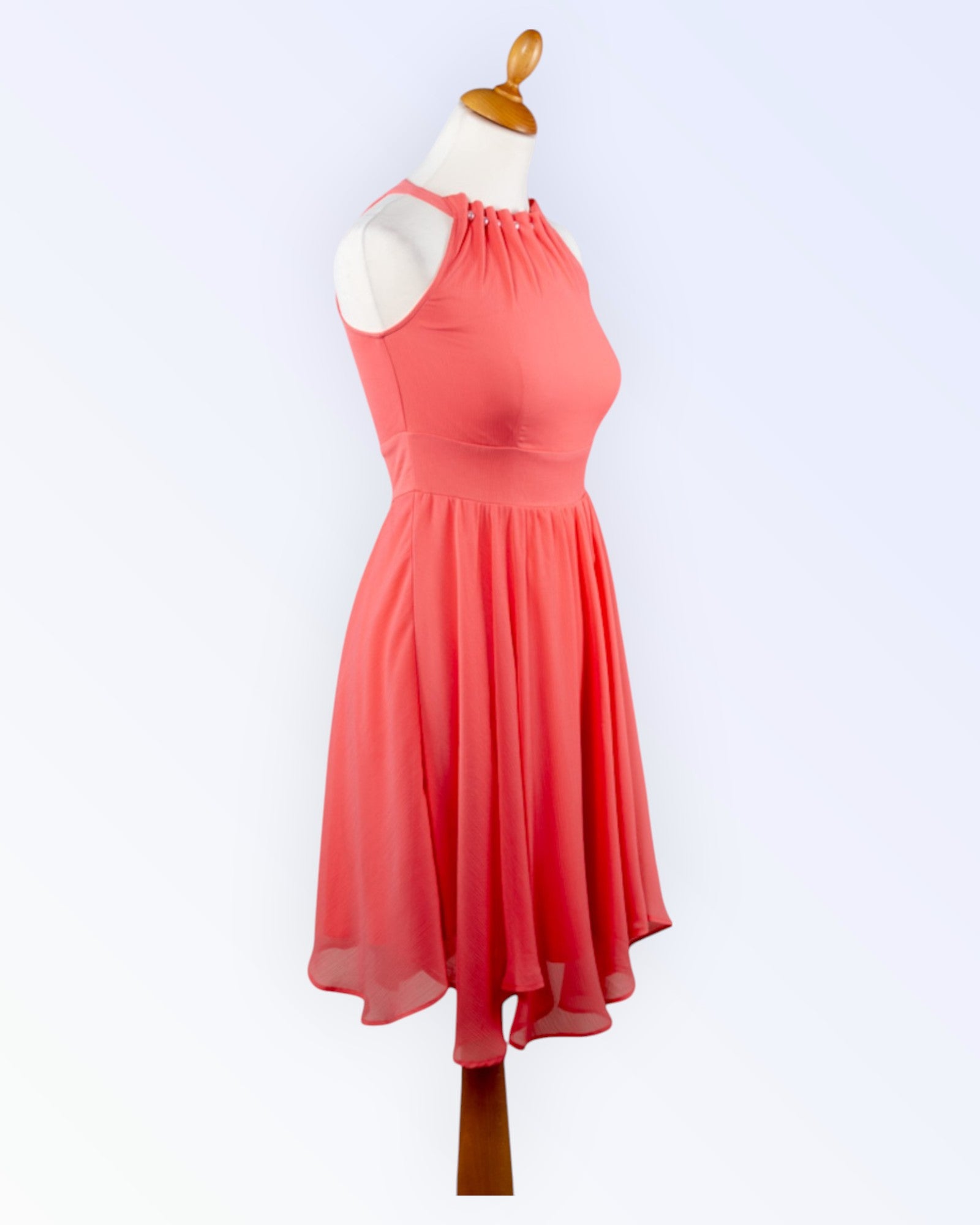 Coral pink summer dress