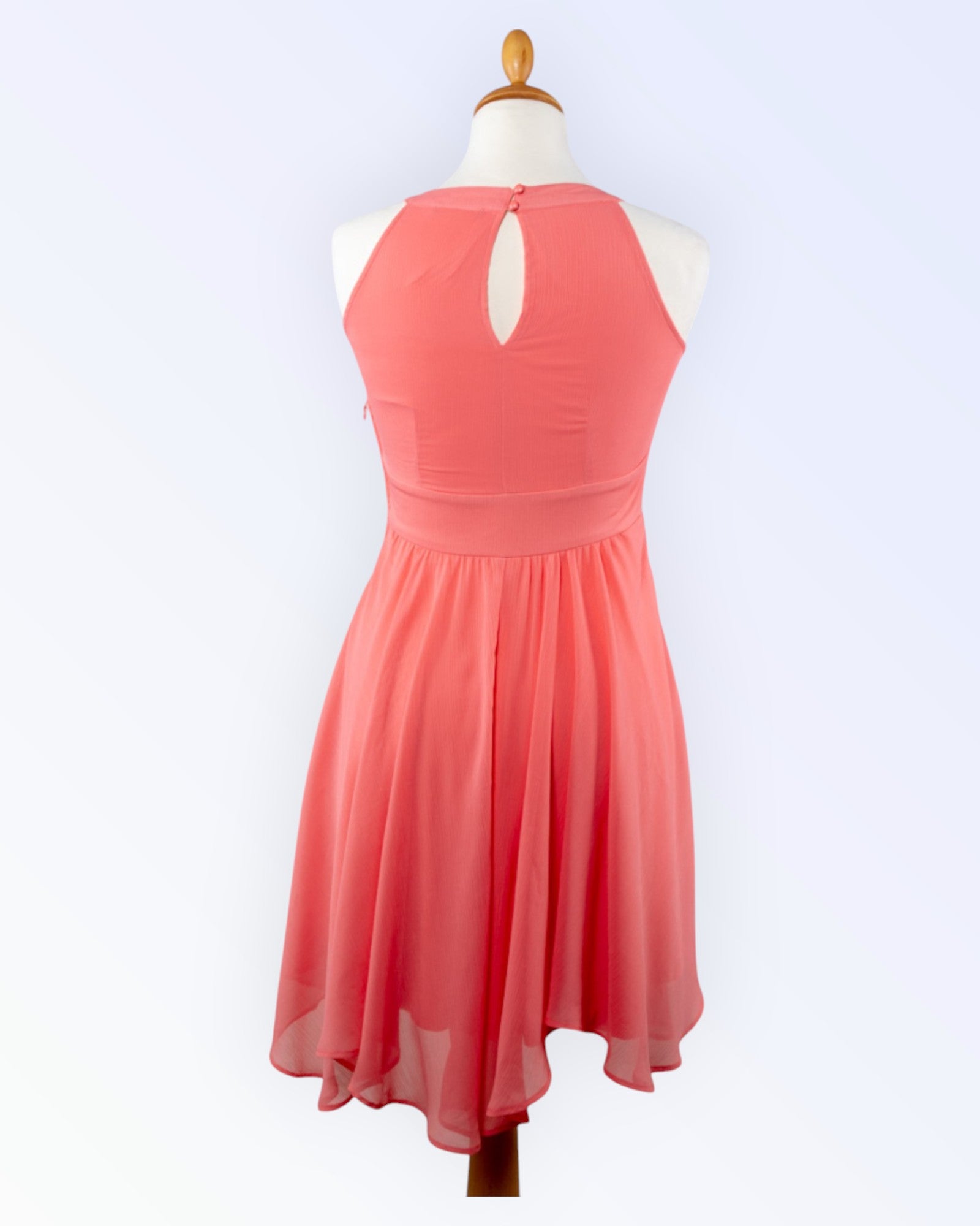 Coral pink summer dress