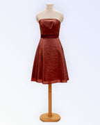 Burgundy organza party dress
